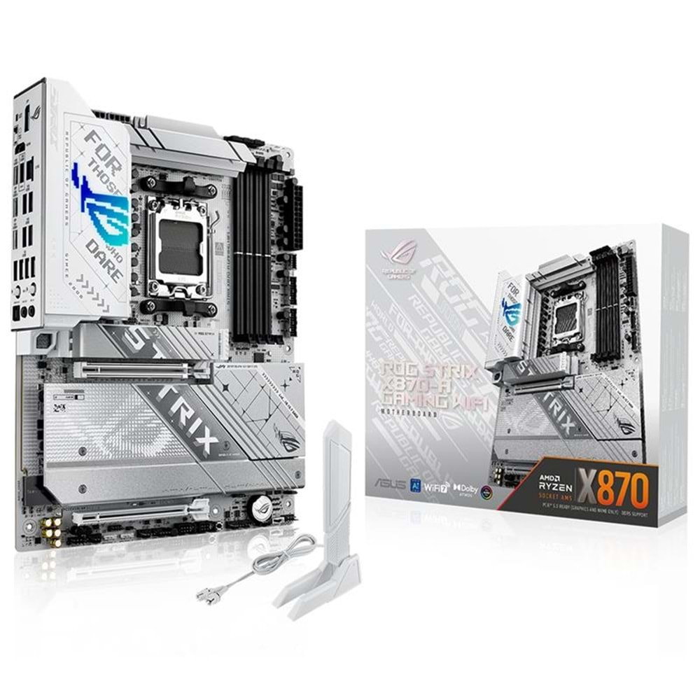 ASUS ROG STRIX X870-A GAMING WIFI DDR5 8000MHZ 1XHDMI 1XDP 4XM.2 2XUSB4 ATX AM5(AMD AM5 9000/8000/7000 SERİ İLE UYUMLU) 