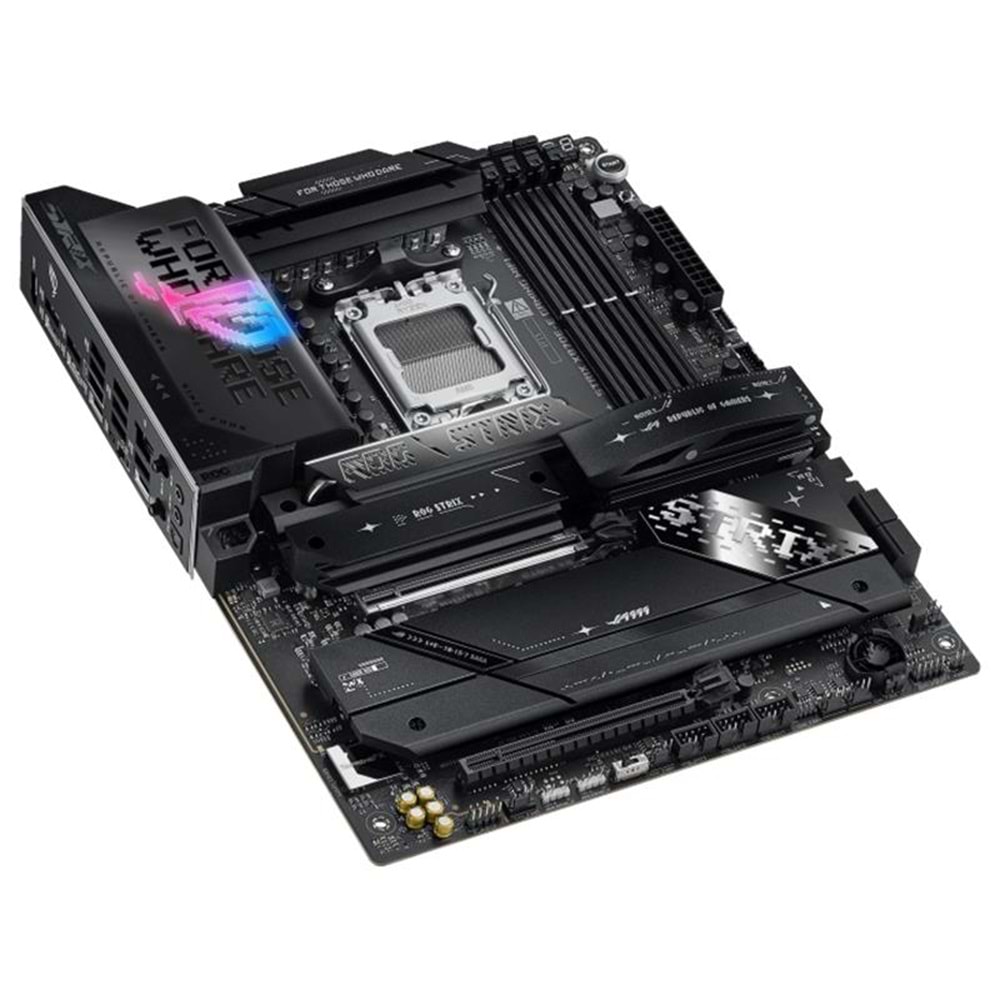ASUS ROG STRIX X870E-E GAMING WIFI DDR5 8000MHZ 1XHDMI 1XDP 4XM.2 ATX AM5 (AMD AM5 9000/8000/7000 SERİLERİ İLE UYUMLU) 