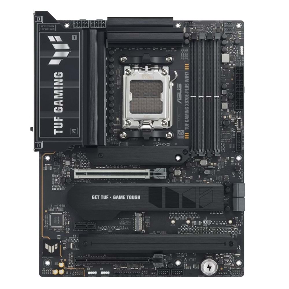ASUS TUF GAMING X870E-PLUS WIFI7 DDR5 8000MT/S 1XHDMI 2XUSB 4XM.2 ATX AM5 (AMD AM5 9000/8000/7000 SERİLERİ İLE UYUMLU) 