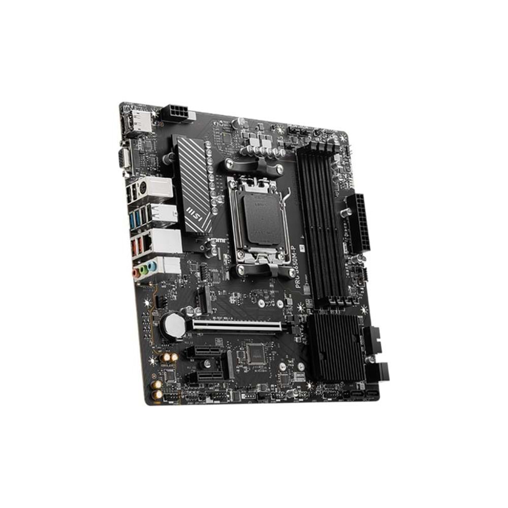 MSI PRO B650M-P DDR5 6000MHZ(OC) 1XVGA 1XHDMI 1XDP 2XM.2 USB 3.2 MATX AM5 (AMD AM5 9000/8000/7000 SERİLERİ İLE UYUMLU) 