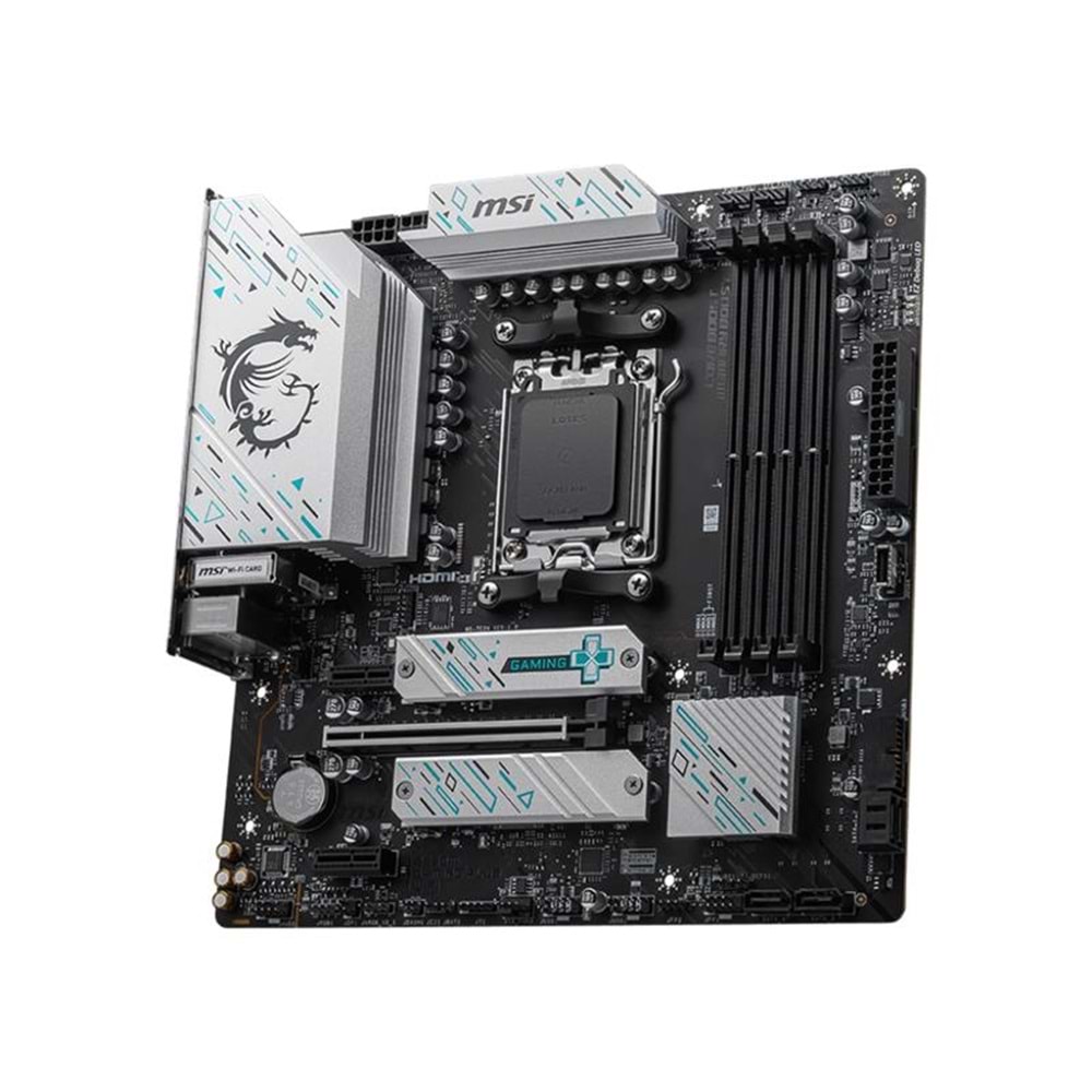 MSI B650M GAMING PLUS WIFI DDR5 6400MHZ 1XHDMI 1XDP 2XM.2 USB 3.2 MATX AM5 (AMD AM5 9000/8000/7000 SERİLERİ İLE UYUMLU) 