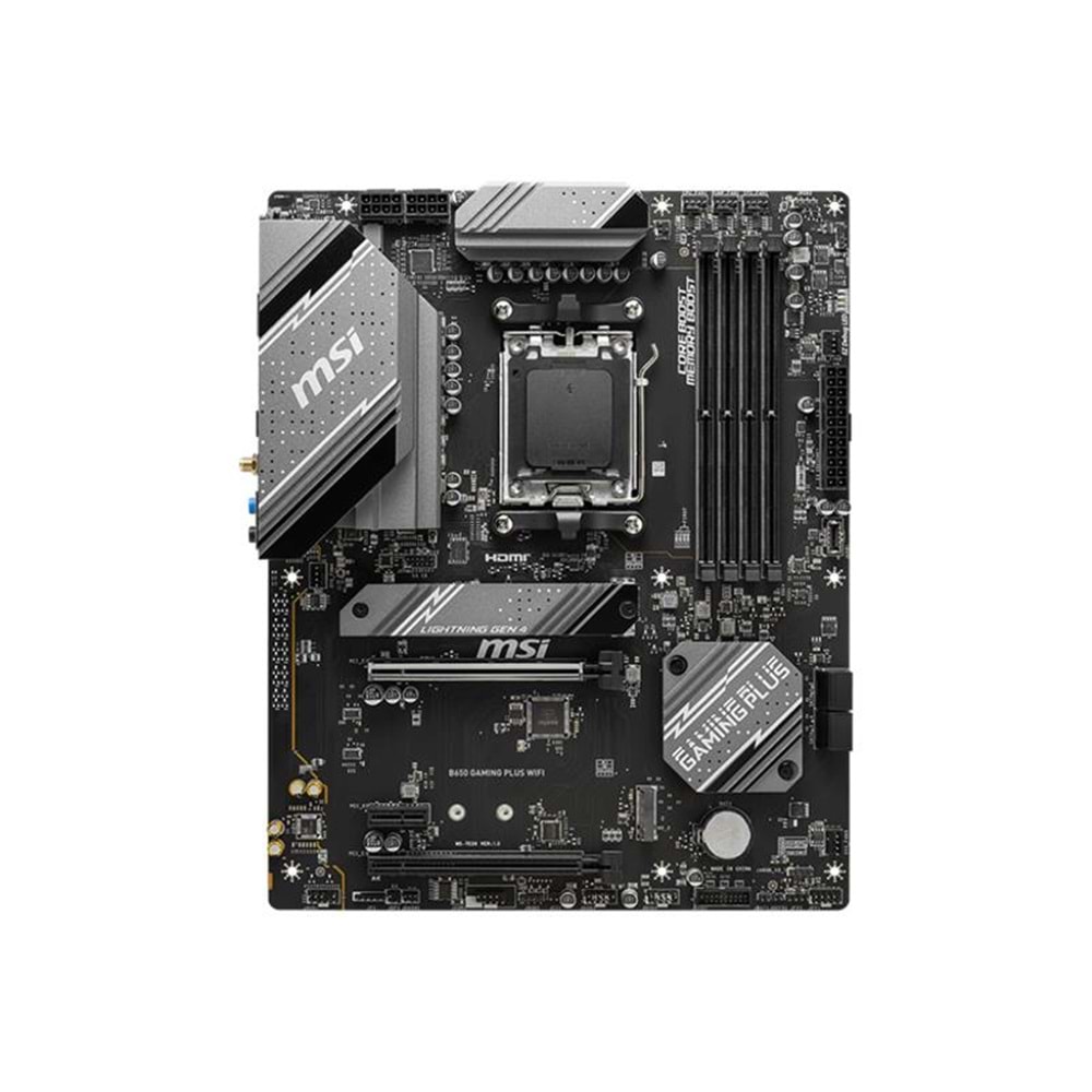 MSI B650 GAMING PLUS WIFI DDR5 6000MHZ 1XHDMI 1XDP 2XM.2 USB 3.2 ATX AM5 (AMD AM5 9000/8000/7000 SERİLERİ İLE UYUMLU) 