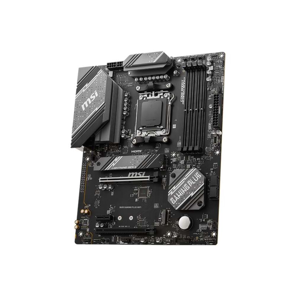 MSI B650 GAMING PLUS WIFI DDR5 6000MHZ 1XHDMI 1XDP 2XM.2 USB 3.2 ATX AM5 (AMD AM5 9000/8000/7000 SERİLERİ İLE UYUMLU) 