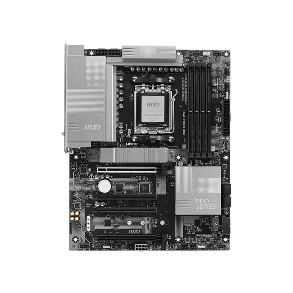 MSI PRO X870-P WIFI DDR5 8200MT/S 1XHDMI 1XUSB4 3XM.2 ATX AM5 (AMD AM5 9000/8000/7000 SERİLERİ İLE UYUMLU) 