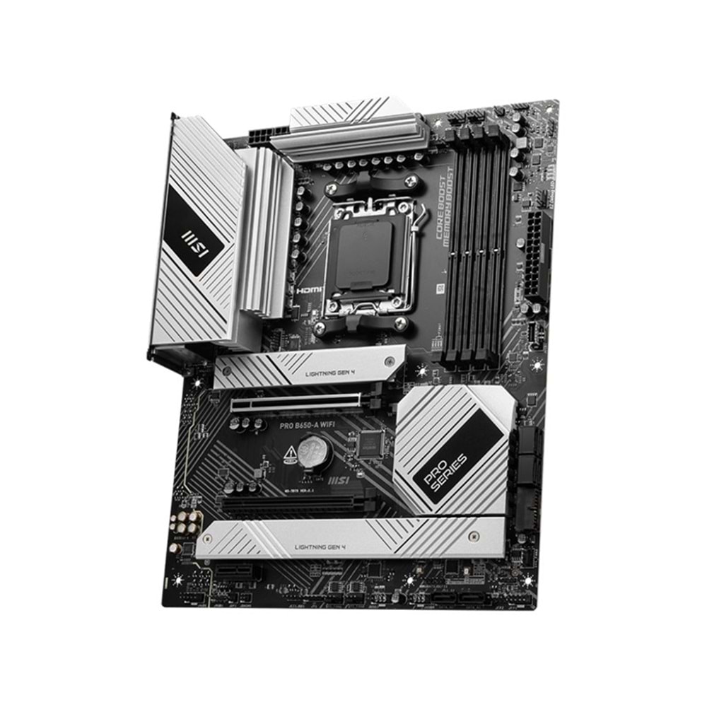 MSI PRO B650-A WIFI DDR5 7600MHZ 1XHDMI 3XM.2 USB ATX AM5 (AMD AM5 9000/8000/7000 SERİLERİ İLE UYUMLU) 