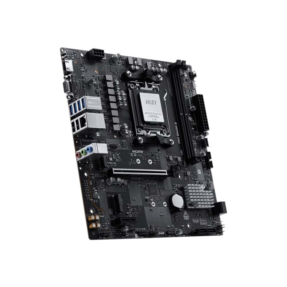 MSI PRO B840M-B DDR5 8000MT/S 1XHDMI 2XM.2 USB-C MATX AM5 (AMD AM5 9000/8000/7000 SERİLERİ İLE UYUMLU) 