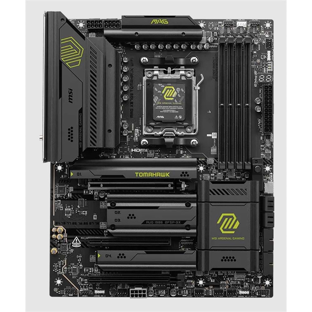 MSI MAG X870E TOMAHAWK WIFI DDR5 8400MT/S 1XHDMI 4XM.2 USB ATX AM5(AMD AM5 9000/8000/7000 SERİLERİ İLE UYUMLU) 