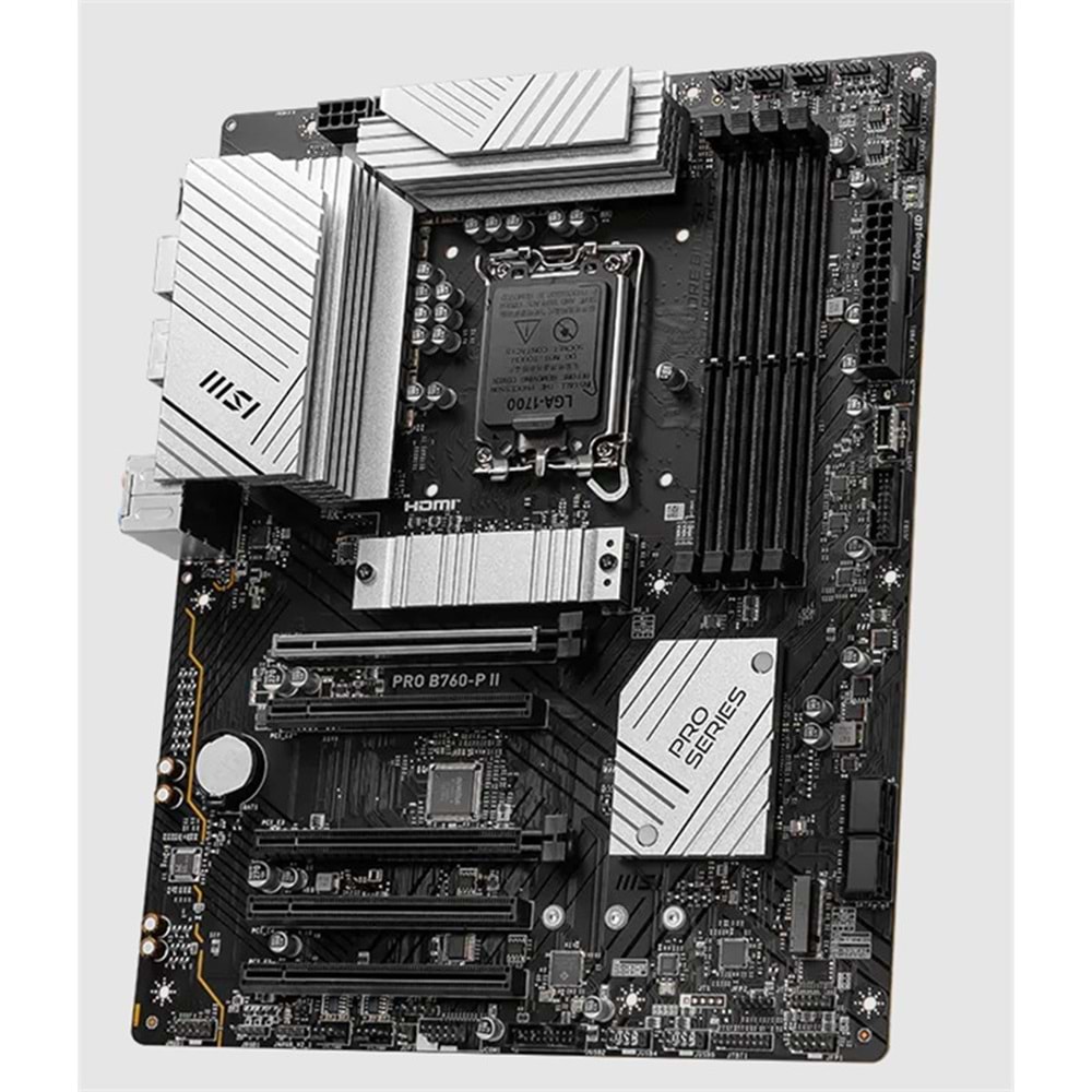 MSI PRO B760-P II DDR5 7200MHZ 1XHDMI 1XDP 2XM.2 USB 3.2 ATX 1700P (12. / 13. VE 14. NESİL İŞLEMCİ UYUMLU) 