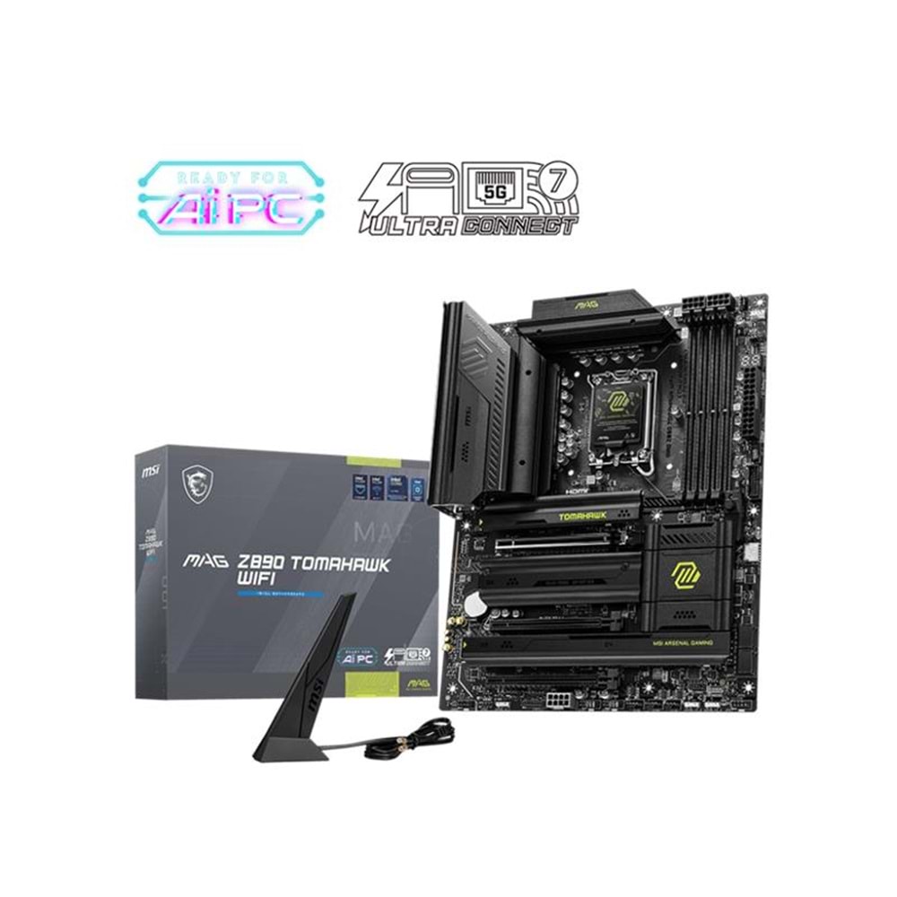 MSI MAG Z890 TOMAHAWK WIFI DDR5 9200MT/S 1XHDMI 2XUSB TYPE-C 4XM.2 ATX 1851P (INTEL ULTRA PROCESSORS SERIES 2) 