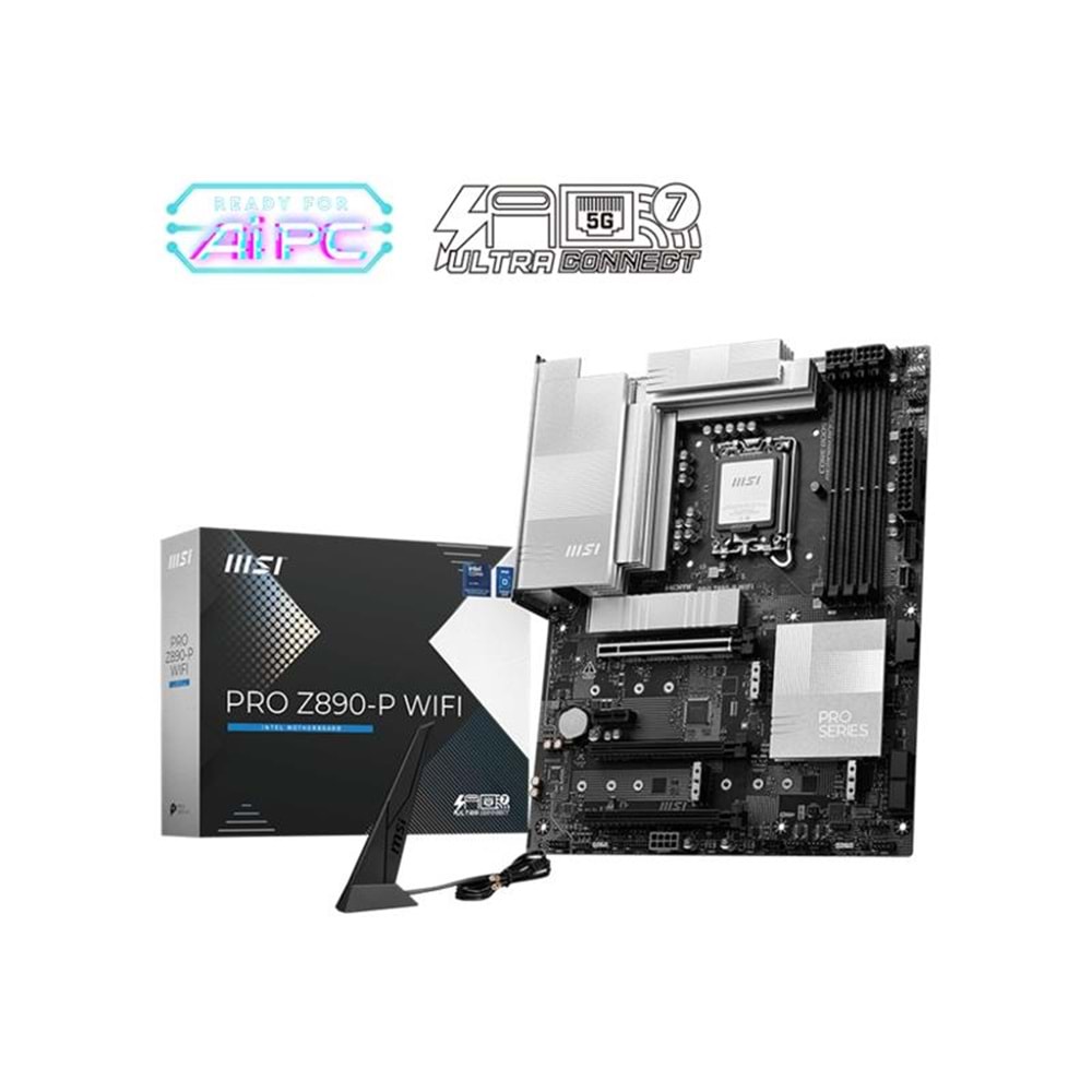 MSI PRO Z890-P WIFI DDR5 8666MT/S 1XHDMI 1XDP 1XUSB TYPE-C 4XM.2 ATX 1851P (INTEL ULTRA PROCESSORS SERIES 2) 