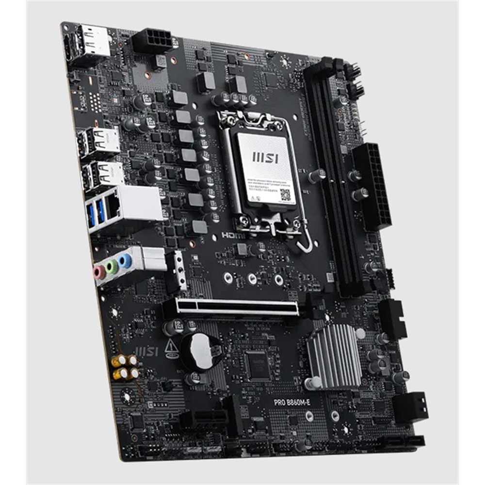 MSI PRO B860M-E DDR5 9066MHZ 1XHDMI 1XDP 2XM.2 USB MATX 1851P(INTEL ULTRA PROCESSORS SERIES 2) 