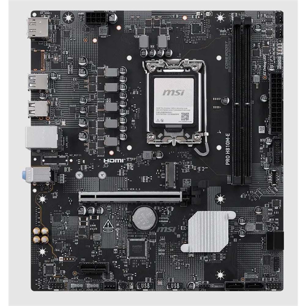 MSI PRO H810M-E DDR5 6400MT/S 1XHDMI 1XDP 1XM.2 USB 3.2 MATX 1851P (INTEL ULTRA PROCESSORS SERIES 2) 