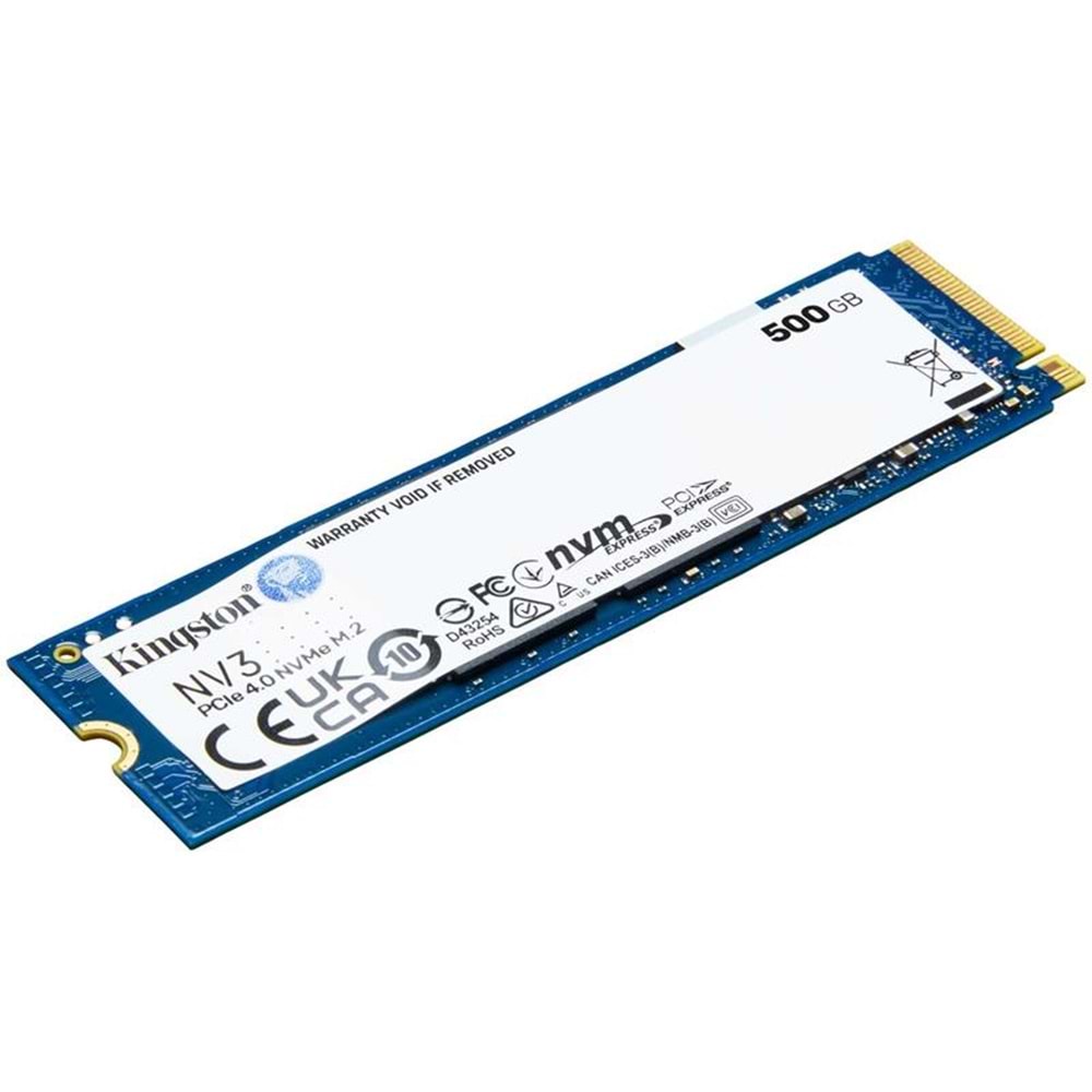 500 GB KINGSTON NV3 M.2 NVME PCIE GEN4 5000/3000MBS SNV3S/500G 