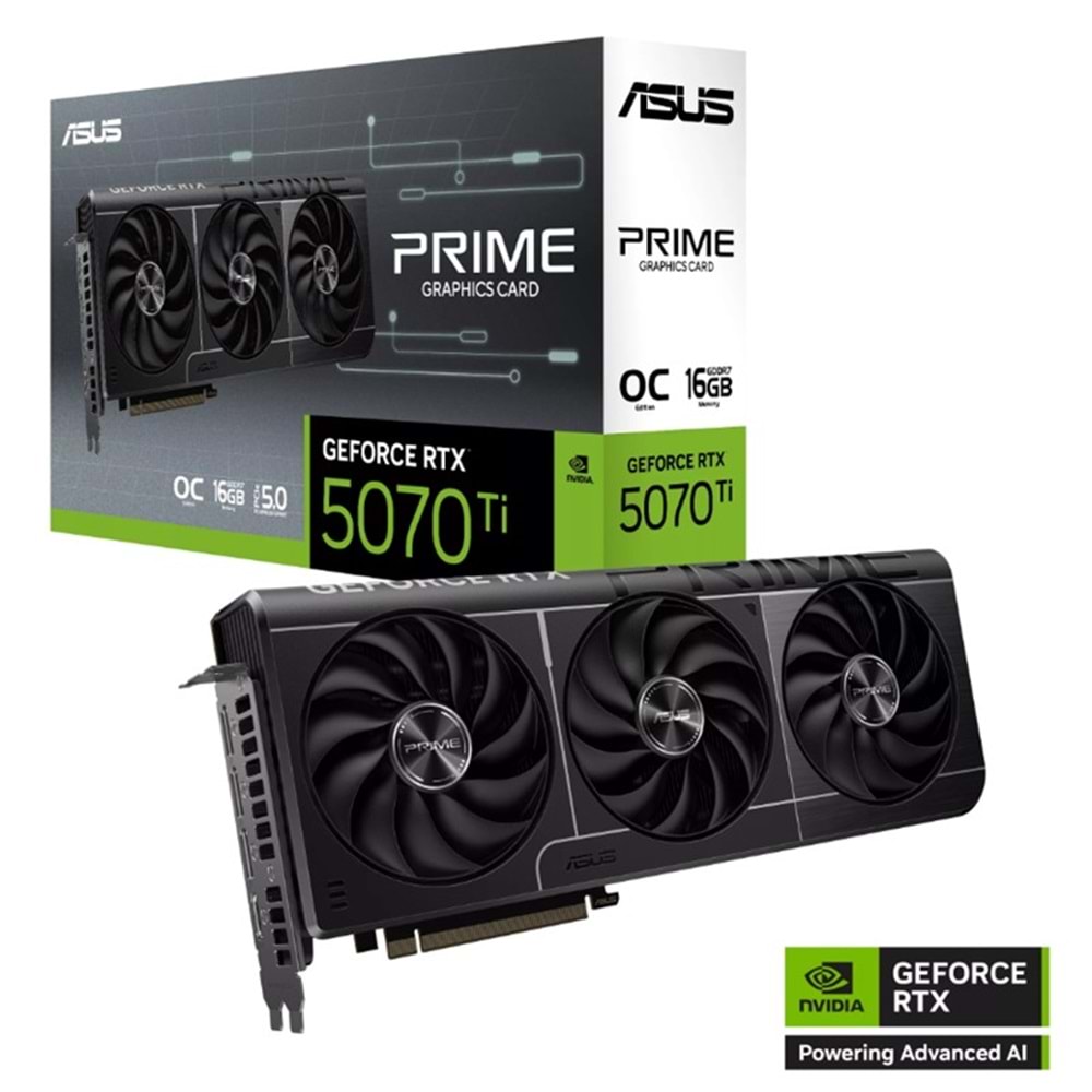 ASUS GEFORCE PRIME-RTX5070TI-O16G 16GB GDDR7 256BIT 1XHDMI 3XDP EKRAN KARTI 
