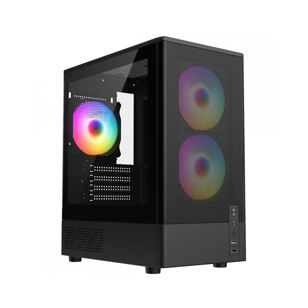 FRISBY FC-8975B 550W 3X120 RGB FAN GAMİNG SİYAH KASA 