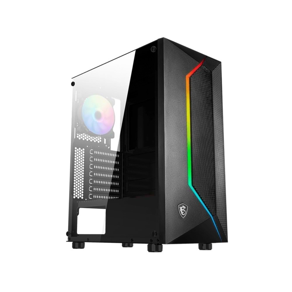 MSI MAG VAMPIRIC 100R TEMPERLİ CAM ARGB PSU YOK 1X120MM FAN GAMING BİLGİSAYAR KASASI 