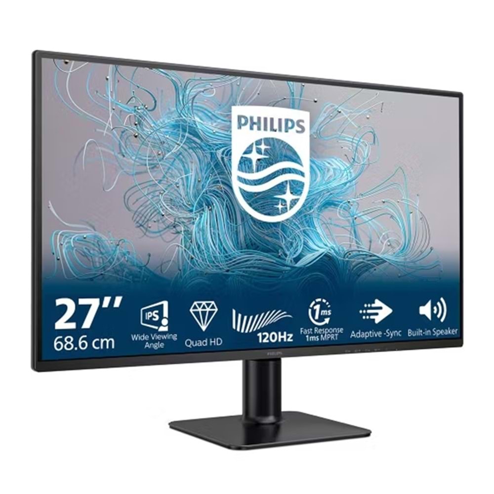 27 PHILIPS 27E2N2500/01 IPS 1MS 120HZ 1XHDMI 1XDP 2K QHD 2560X1440 FLICKER-FREE VESA SİYAH 
