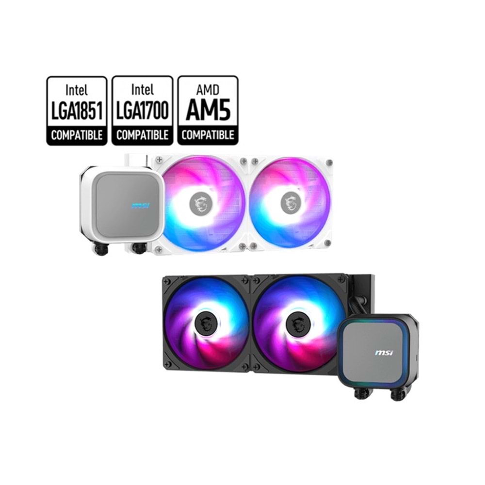 MSI MAG CORELIQUID A13 240 WHITE 240MM ARGB CPU SIVI SOĞUTUCUSU (LGA 1700/1851/AM4/AM5 UYUMLU) 