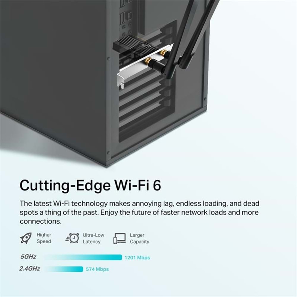 TP-LINK ARCHER TX20E AX1800 WIFI6 BLUETOOTH 5.2 PCIE ADAPTOR 