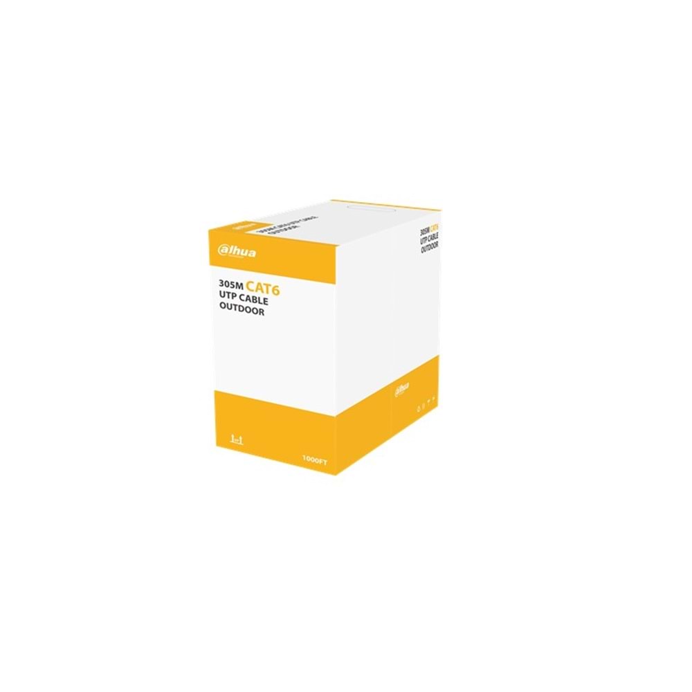DAHUA PFM922-6UN- CAT6 305 METRE 23AWG CCA PE OUTDOOR SİYAH RENK KABLO 