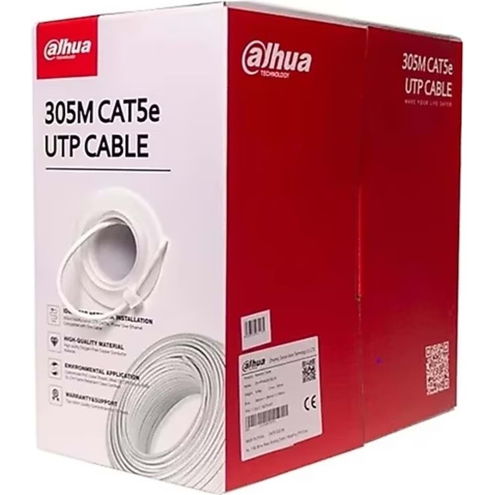 DAHUA PFM922I-6UN-C 305 METRE U/UTP 23AWG CCA GRİ RENK CAT6 KABLO 