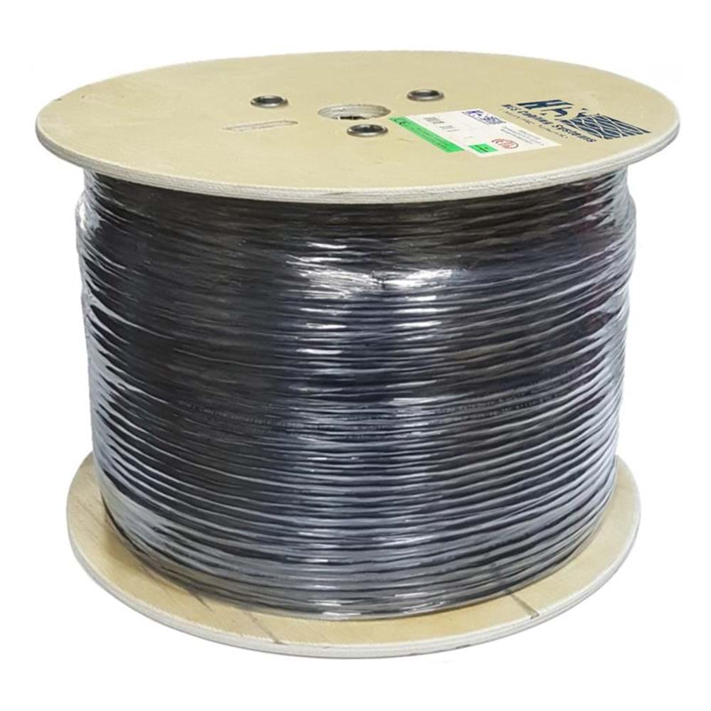 HCS U/UTP 500 METRE (PE) DRUM OUTDOOR SİYAH RENK (H06-00465-DP) 