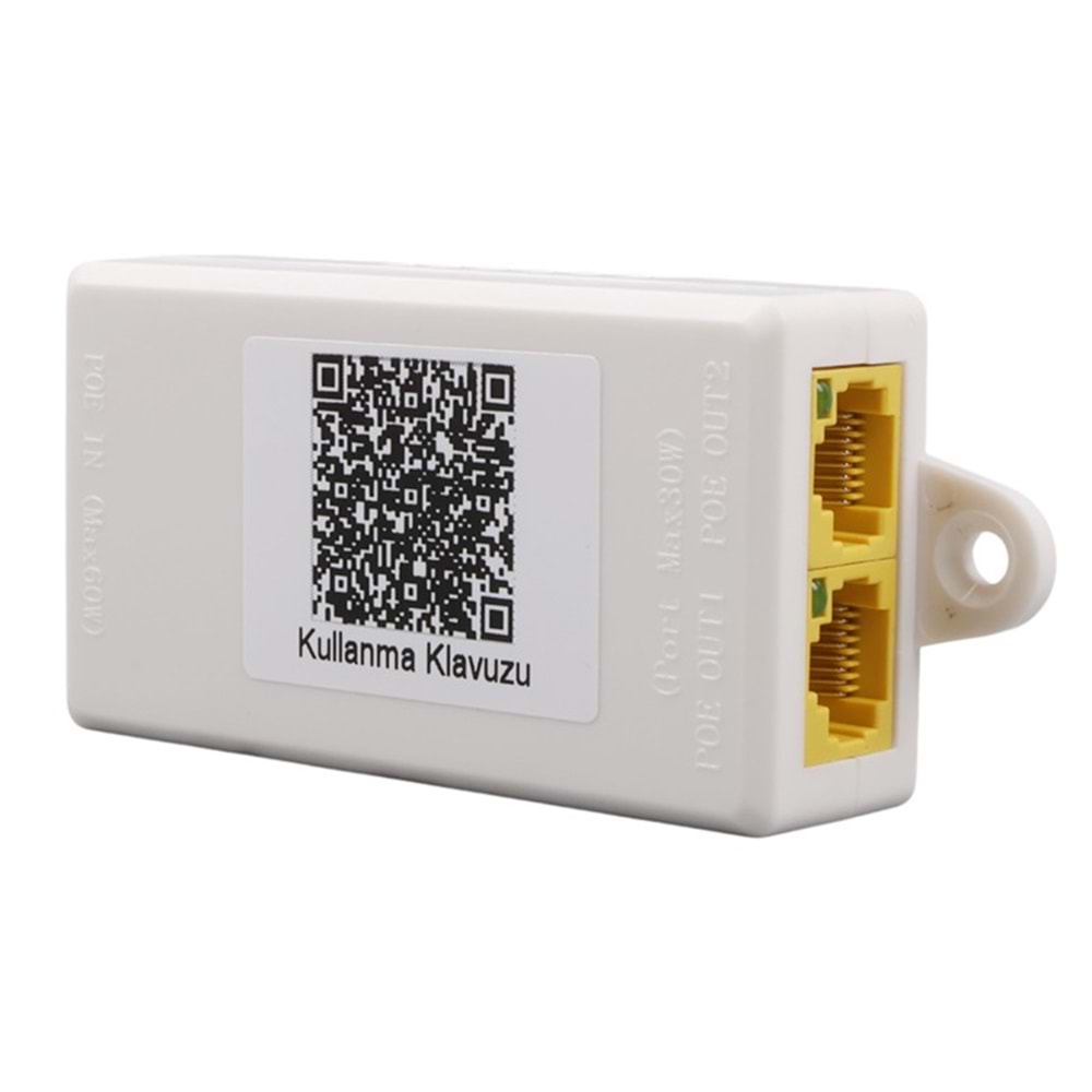 URANIUM POE-RP12 1 PORT POE GİRİŞ BESLEME+ 2 PORT POE ÇIKIŞ 10/100 PLASTİK KASA POE REPEATER 