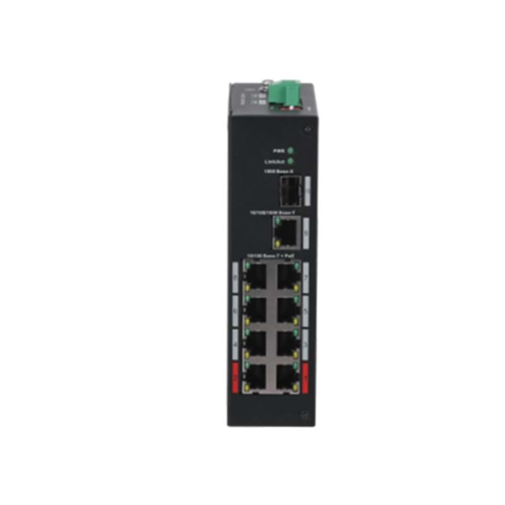 DAHUA PFS3110-8ET-96-V2 8 PORT 10/100 + 1XGB RJ45/1XGB SFP UPLINK 96W POE ENDÜSTRİYEL SWITCH 