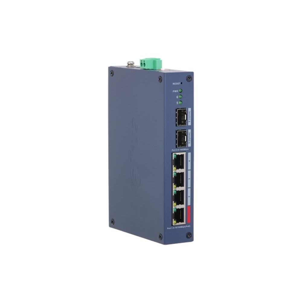 DAHUA CHS4206-4ET-90 4 PORT 10/100 90W POE + 2 PORT SFP UPLINK CLOUD YÖNETİLEBİLİR ENDÜSTRİYEL SWITCH 
