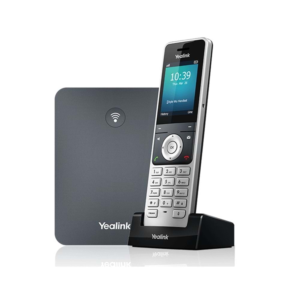 YEALINK W76P 1.8 RENKLİ EKRAN HD SES GÜRÜLTÜ ENGELLEME IP67 (W70B BAZ VE W56H DECT EL TERMİNALİ) 