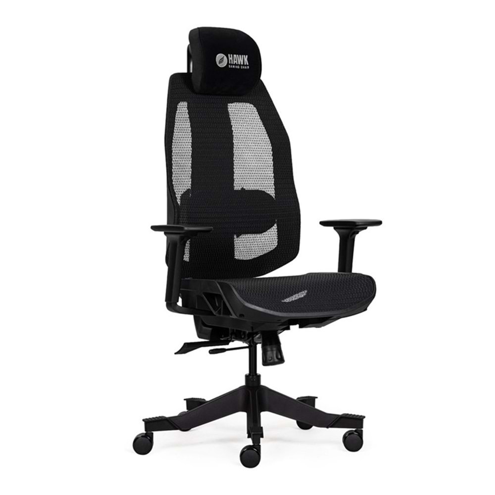 HAWK GAMING CHAIR NOVA FİLELİ SİYAH OYUNCU KOLTUĞU 