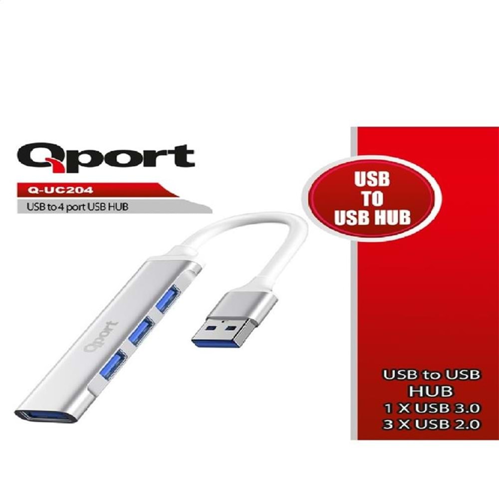 QPORT Q-UC204 USB TO 4 PORT USB ÇOKLAYICI 