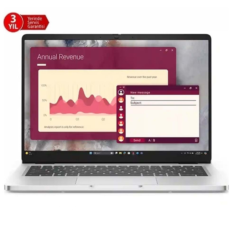 DELL NB PRO 14 ULTRA5 235U 16GB 512SSD DOS BTO113_PC14250_U (3 YIL YERİNDE GARANTİ) 
