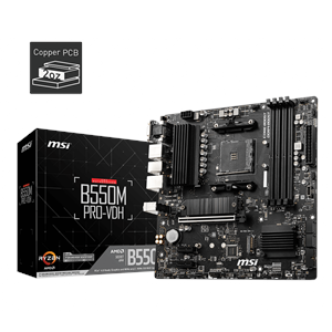 MSI B550M PRO-VDH DDR4 4400MHZ 1XVGA 1XHDMI 1XDP 2XM.2 USB 3.2 MATX AM4 (AMD 5000/4000G/3000 SERİLERİ İLE UYUMLU) 