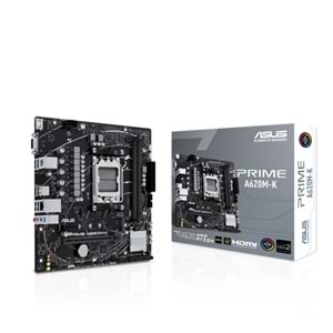 ASUS PRIME A620M-K DDR5 7000MHZ 1XVGA 1XHDMI 1XM.2 USB 3.2 MATX AM5 (AMD AM5 9000/8000/7000 SERİLERİ İLE UYUMLU) 