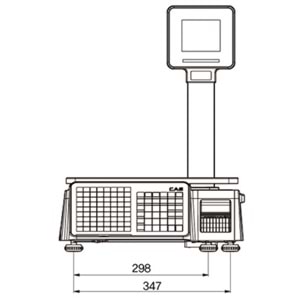 CAS CL3000 15KG 202DPI DİREKT TERMAL ETHERNET LCD EKRAN BOYUNLU BARKODLU TERAZİ 
