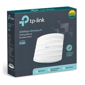 TP-LINK OMADA EAP115 1 PORT 10/100 2.4GHZ 300MBPS WIFI5 2X4DBI ANTEN TAVAN TİPİ ACCESS POINT (POWER ADAPTÖRÜ DAHİL) 