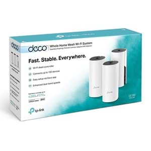 TP-LINK DECO M4 1200MBPS MESH WIFI SİSTEMİ (ÜÇLÜ) 