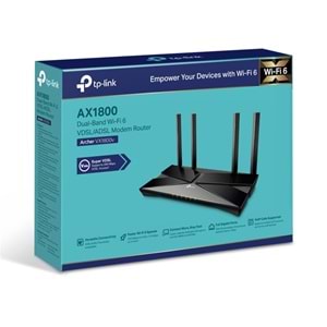 TP-LINK ARCHER VX1800V AX1800MBPS DUAL BAND WIFI6 VDSL/ADSL KABLOSUZ ROUTER 