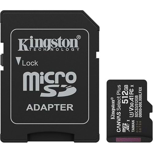 512 GB KINGSTON MICRO SD CL10 SDCS3/512GB 