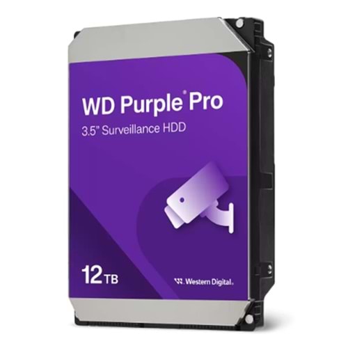 12 TB WD 3.5 PURPLE SATA3 72000RPM 512MB 7/24 GUVENLIK WD122PURP (3 YIL RESMI DIST GARANTI) 
