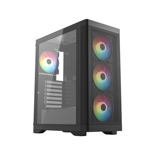 FRISBY FC-9480G 600W +80 BRONZE RGB 4X8120MM FAN GAMİNG SİYAH KASA 