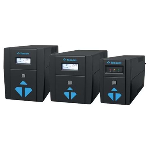 TESCOM LEOAP 1000VA 1F/1F (2X7AH) 5/10DK LCD LINE INTERAKTIF UPS 
