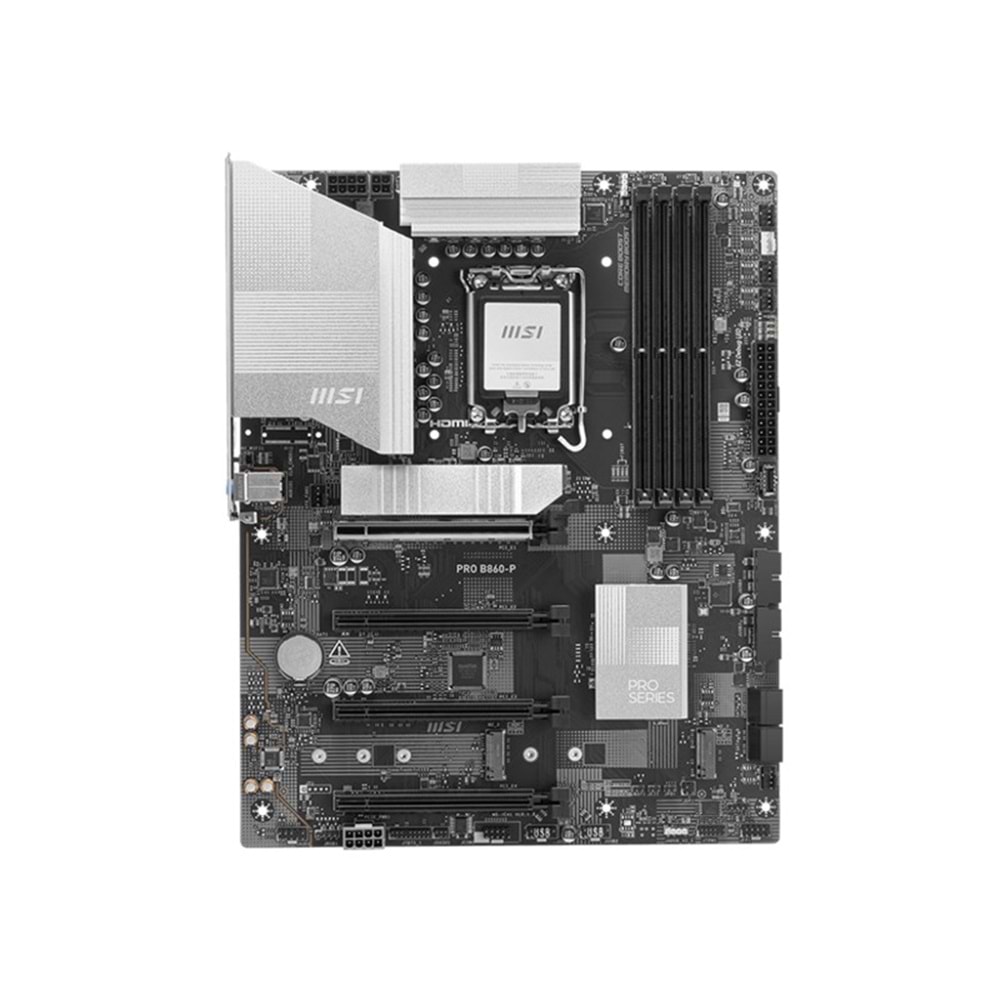 MSI PRO B860-P DDR5 8800MT/S 1XHDMI 1XDP 3XM.2 ATX 1851P (INTEL ULTRA PROCESSORS SERIES 2) 