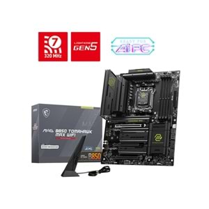 MSI MAG B850 TOMAHAWK WIFI DDR5 8200MHZ 1XHDMI 4XM.2 ATX AM5 (AMD AM5 9000/8000/7000 SERİLERİ İLE UYUMLU) 