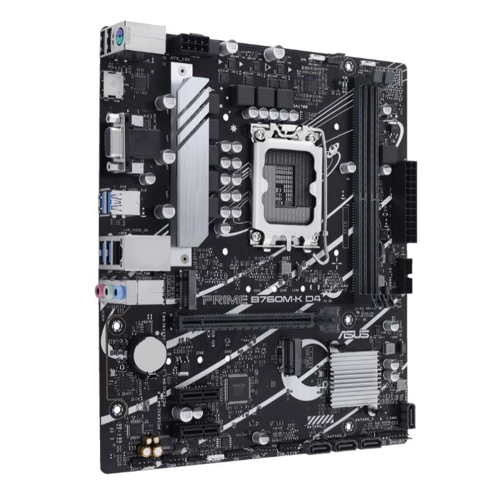 ASUS PRIME B760M-K D4 DDR4 5333MHZ 1XVGA 1XHDMI 2XM.2 USB 3.2 MATX 1700P (12. / 13. VE 14. NESİL İŞLEMCİ UYUMLU) 