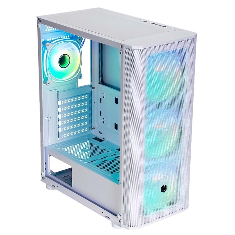 FRISBY CM-106 650W 80+ DOUBLE ARGB GAMING BEYAZ MESH KASA 