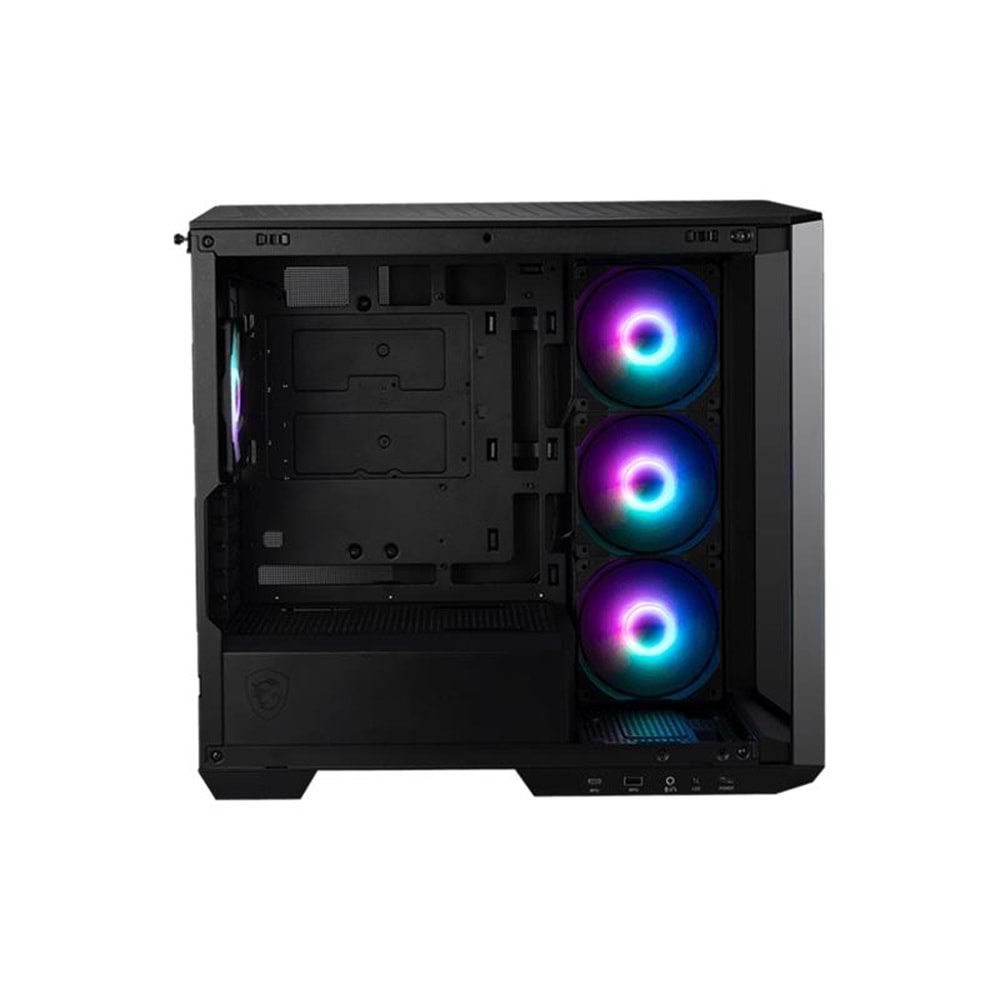 MSI MAG PANO M100R PZ TEMPERLİ CAM ARGB PSU YOK 3X120MM 1X120MM FAN GAMING MATX KASA SİYAH 