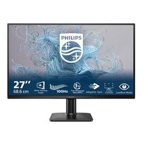 27 PHILIPS 27E2N1100L/00 1MS 120MHZ 1XVGA 1XHDMI FHD 1920X1080 VESA SİYAH 