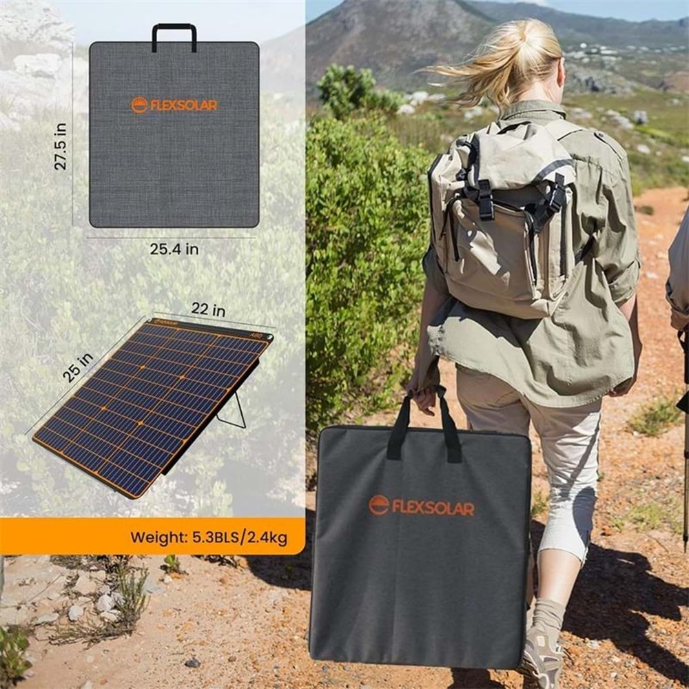 FLEXSOLAR A60 TAŞINABİLİR GÜNEŞ PANELİ 60W 